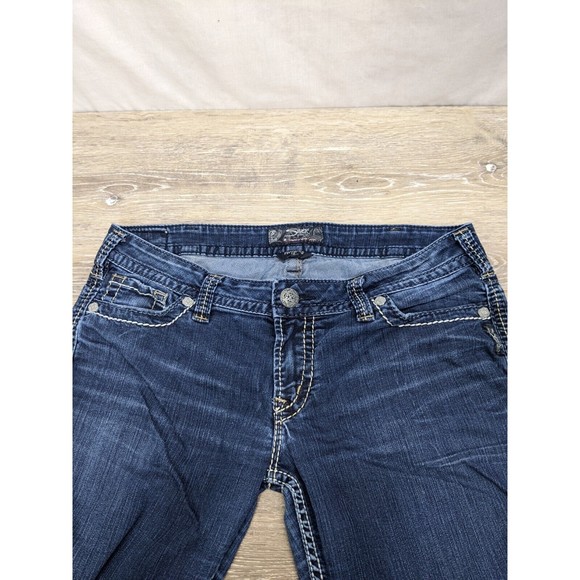 Silver Jeans Women's Frances 18 Bootcut Stretch Blue Low Rise Size W32 L31 - Picture 7 of 10